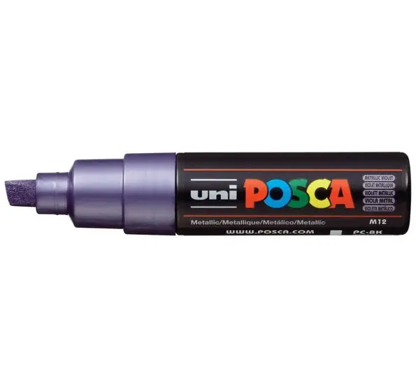 Posca Pc-8K Metallic Violet Chisel-Tip Marker 1