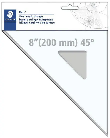 Precision Drafting Set – Square & 45° Triangle, 8-Inch Aluminum 1