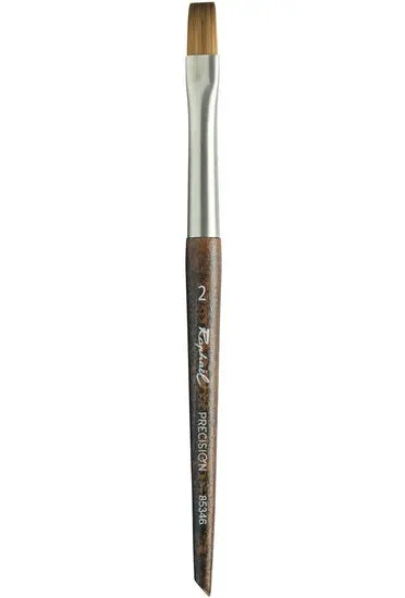 Precision Mini Flat Paintbrush – Synthetic Bristles, Size #2 1