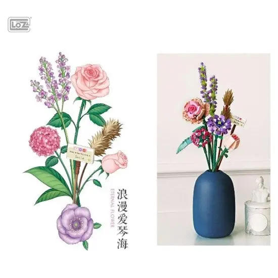 Preserved Lavender & Rose Arrangement – Eternal Dried Floral Display 1