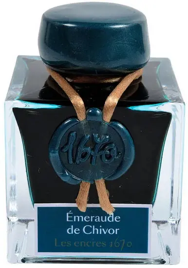 Prestige 1670 Fountain Pen Ink – Emerald De Chivor Shade 1