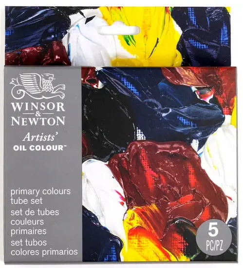 Primary Color Oil Paint Tube Set – 5-Piece Starter Kit 1