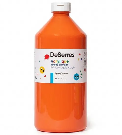 Primary Liquid Acrylic – Autumn Orange, 2-Liter Container 1