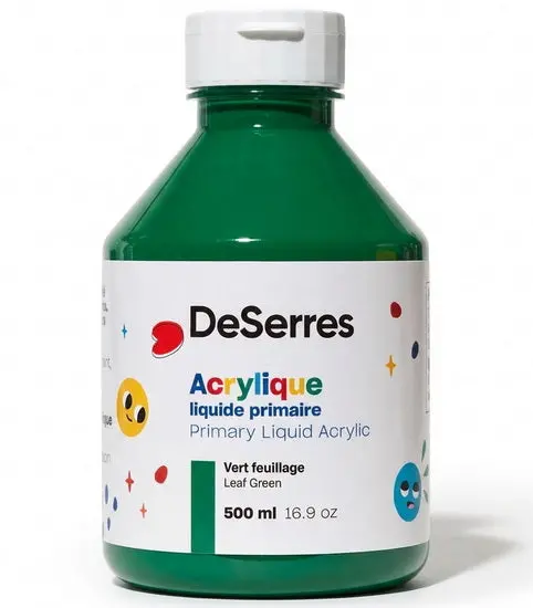 Primary Liquid Acrylic Paint – Leaf Green, 500 Ml 1