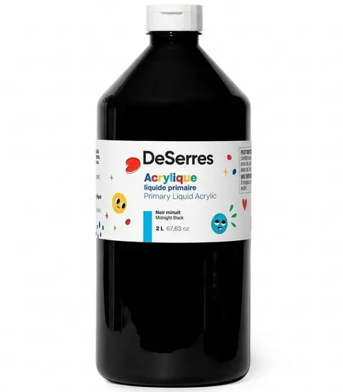 Primary Liquid Acrylic Paint – Midnight Black, 2 Liters 1