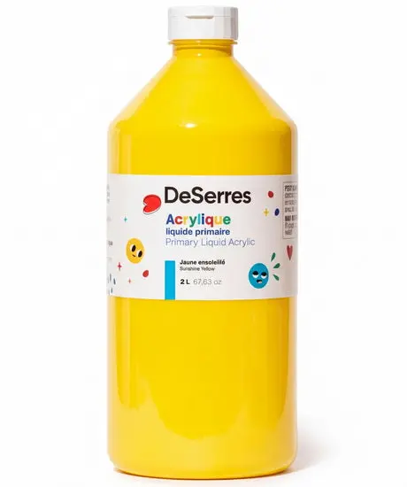 Primary Liquid Acrylic Paint: Sunshine Yellow (2-Liter Container) 1