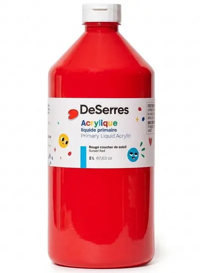 Primary Liquid Acrylic Sunset Red- 2L 1