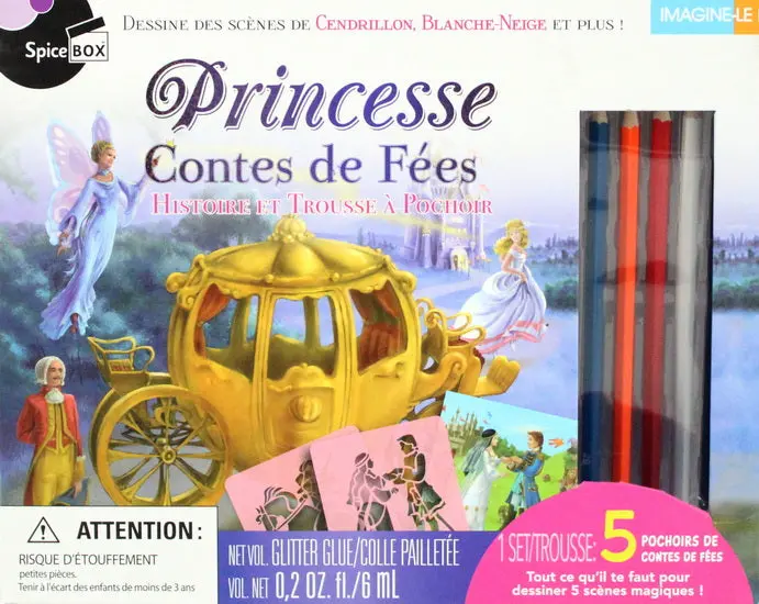 Princess Fairy Tale Activity Kit – Storybook & Stencil Set 1