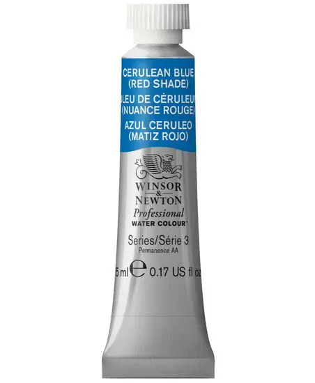 Professional Watercolor Paint – 5Ml Tube, Cerulean Blue (Red Shade), Series 3 1