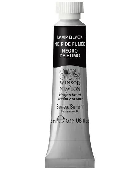 Professional Watercolor Paint – Lamp Black, 5 Ml 1