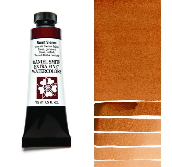 Professional Watercolor Tube – Burnt Sienna S1, 15 Ml 1