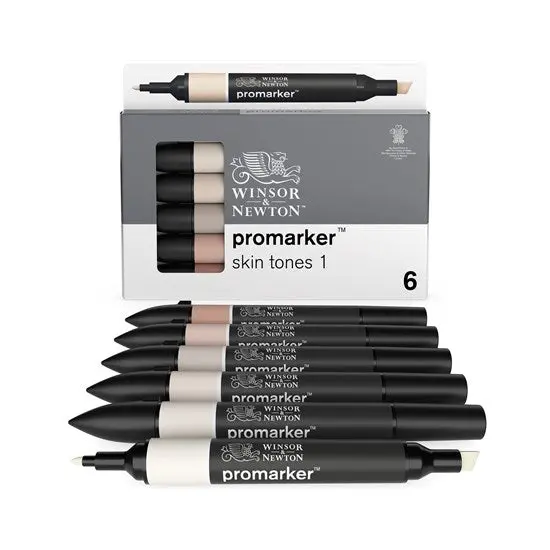 Promarker Skin Tone Set – 6-Color Collection For Realistic Illustration 1