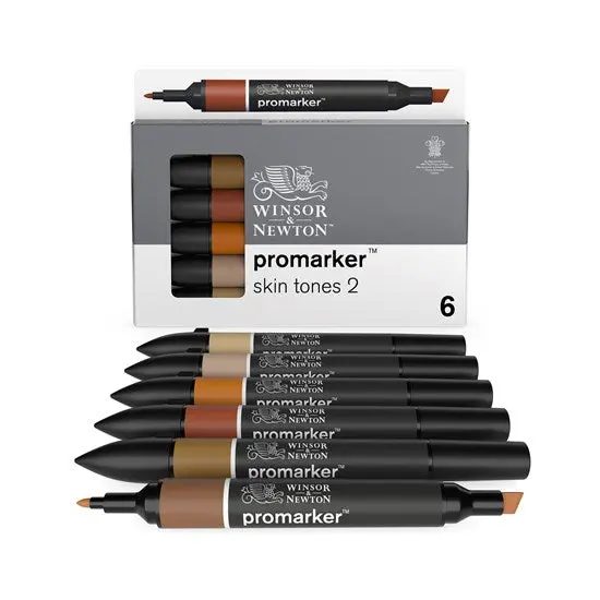 Promarker Skin Tone Set – 6 Colors, Shade #2 1