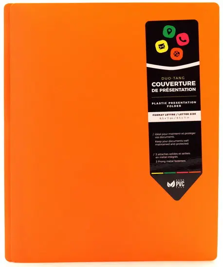 Pronged Document Folder – Vibrant Orange 1