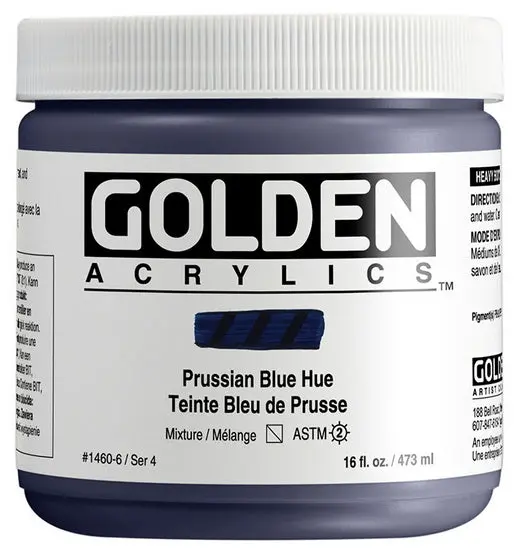 Prussian Blue Hue Heavy Body Acrylic – 16 Oz (Series 4) 1