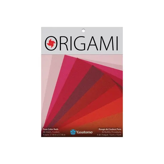Pure Red Origami Paper Pack – 36 Sheets 1