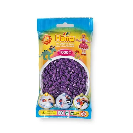 Purple Hama Midi Beads – 1000-Piece Bulk Pack 1