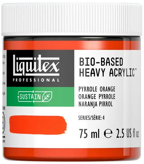 Pyrrole Orange Acrylic Paint – 2.5 Oz Bio Hb Series S4 1
