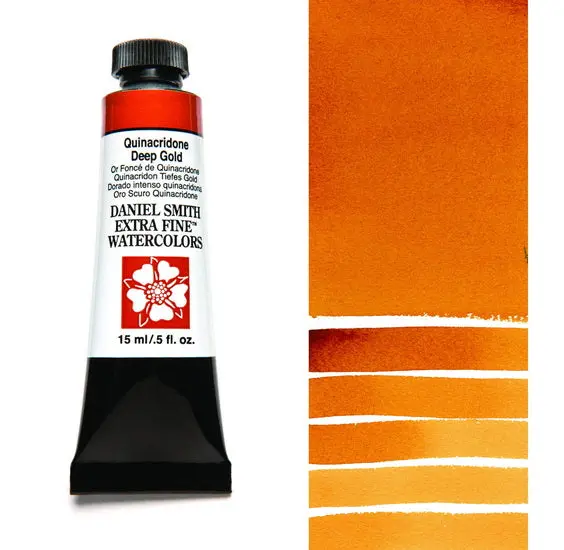 Quinacridone Deep Gold Watercolor Paint, S2 Grade, 15Ml Tube 1