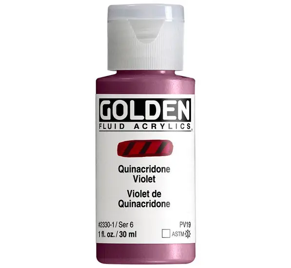 Quinacridone Violet Acrylic Fluid Paint – 1 Oz (30 Ml), Series 6 Professional 1