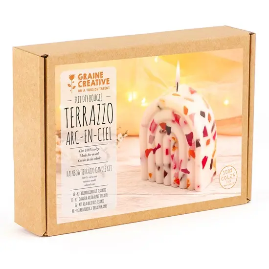 Rainbow Terrazzo Diy Candle Making Kit – All-In-One Set 1