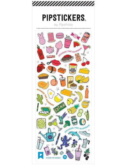 Rainbow-Themed Pipstick Sticker Roll For Scrapbooking And Decor 1