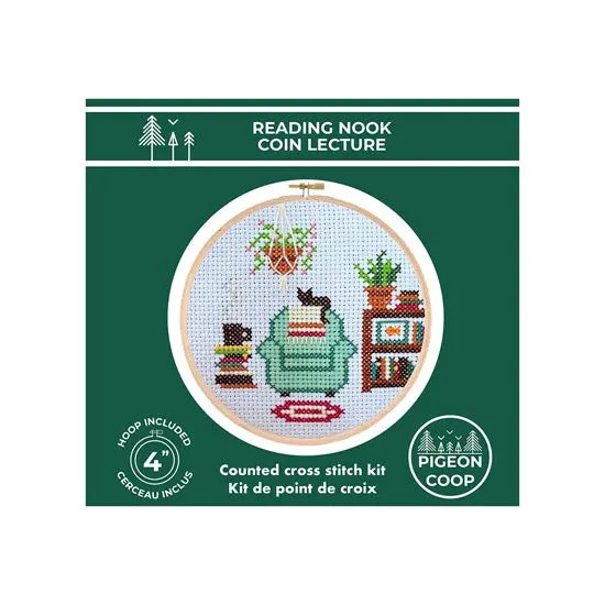 Reading Nook Cross Stitch Diy Kit – Beginner-Friendly Pattern 1
