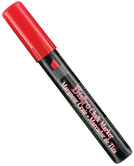 Red Chisel-Tip Chalk Marker For Restaurants And Cafés 1