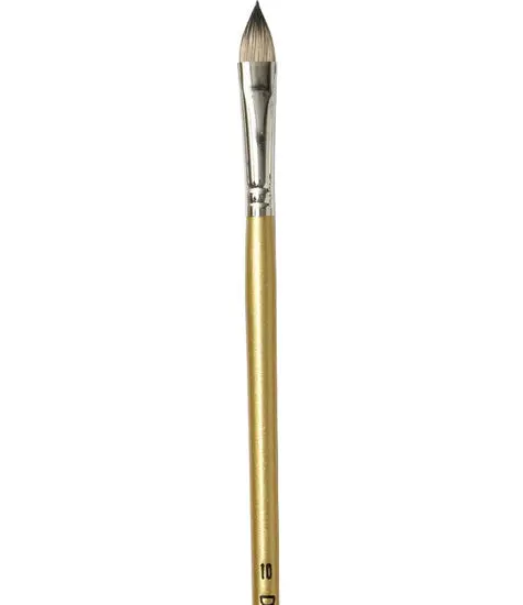 Red Sable Oval Watercolor Brush – Long Handle, Size #10 1