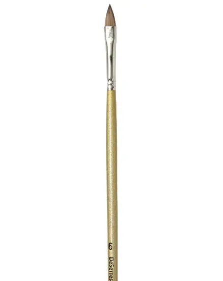 Red Sable Round Brush – Long Handle, Size #6 (Fine Detail Work) 1
