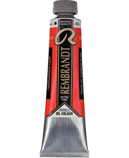 Rembrandt Oil Paint – Cadmium Red Light, 40Ml, Series 4 1