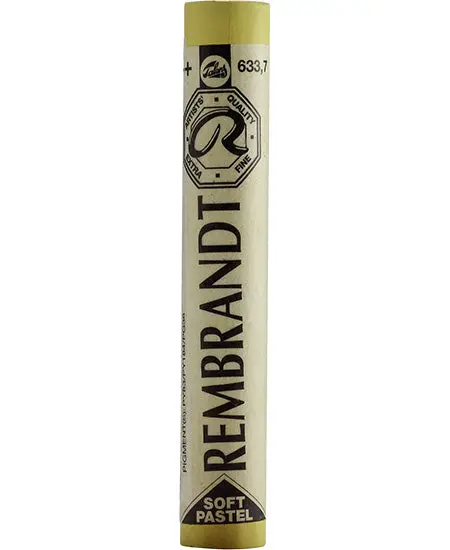 Rembrandt Soft Pastel Stick – Permanent Yellow Green (Color #633.7) 1
