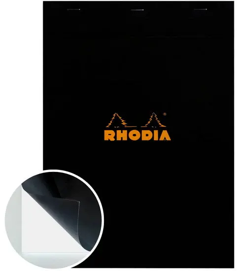 Rhodia A4 Plain Notepad – Premium Clairefontaine Paper, Perforated 1