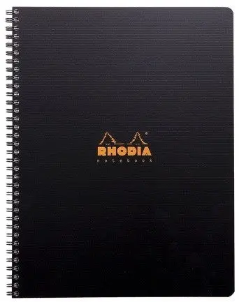 Rhodia Black Spiral Notebook – A4 (210 × 297 Mm), Lined Paper 1