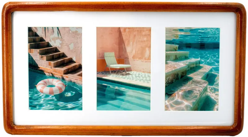Round-Edged Picture Frame With Triple Photo Openings 1