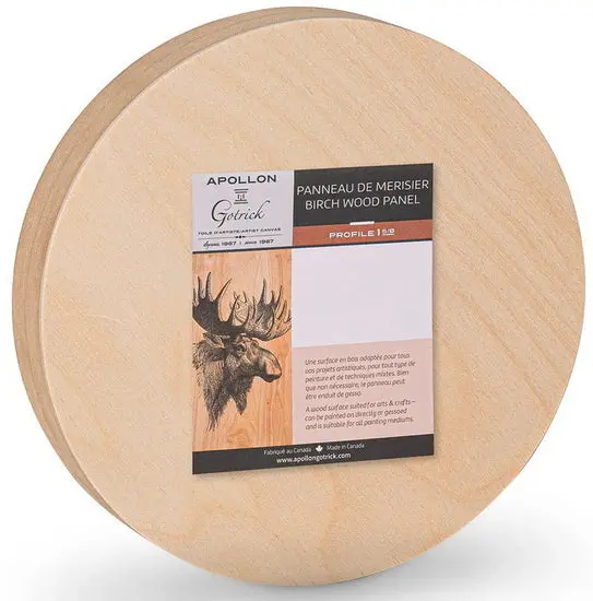 Round Gallery-Style Wood Panel – 10 Inches Diameter 1