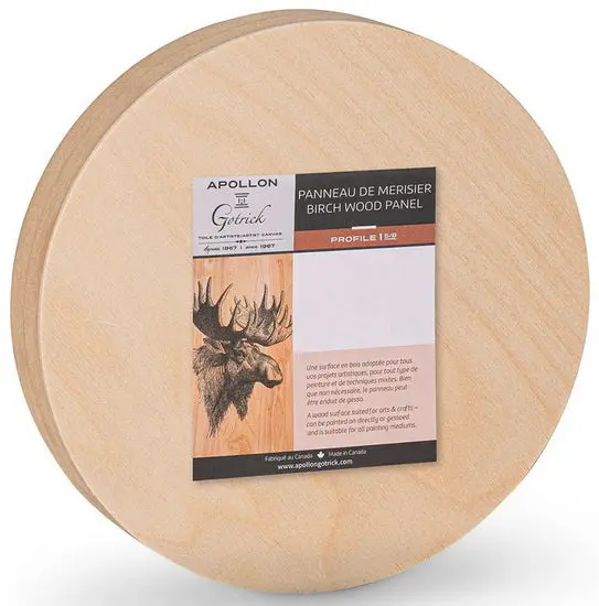 Round Gallery Wood Panel – 8-Inch Diameter, Ready-To-Display 1