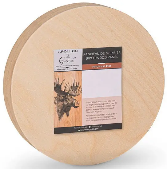 Round Gallery-Wrapped Wood Panel – 18-Inch Diameter – Ready-To-Paint Surface 1