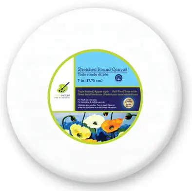 Round Stretched Canvas – 7-Inch Diameter 1