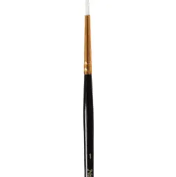 Round Synthetic Paintbrush – Short Handle, Size #1 Detail Brush 1