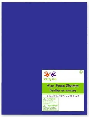Royal Blue Craft Foam Sheet – 9" × 12" 1