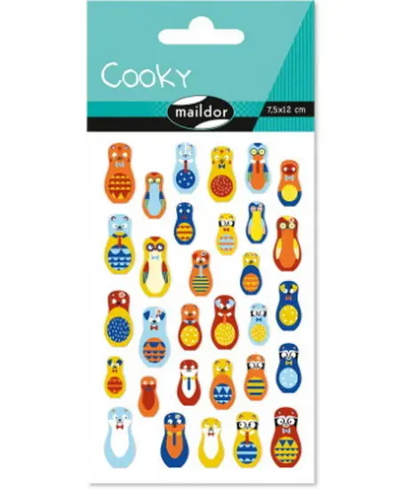 Russian Nesting Doll Cookie Sticker Set 1