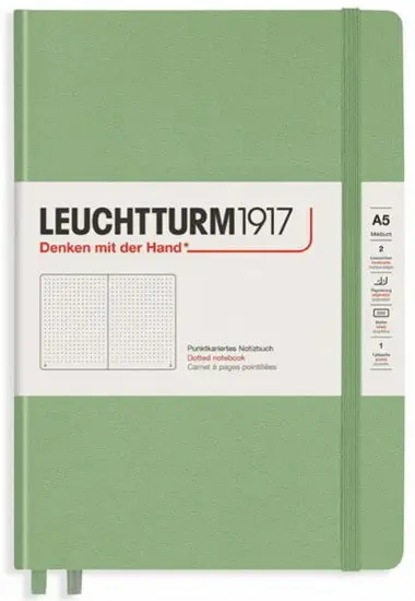 Sage Dotted Notebook – A5 Size, 251 Pages 1
