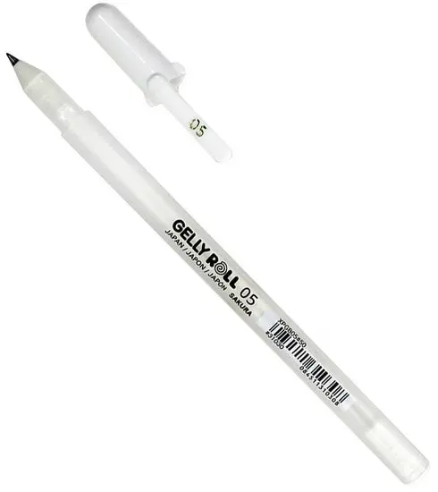 Sakura Gelly Roll Gel Pen – 0.3Mm Ultra-Fine White Ink 1