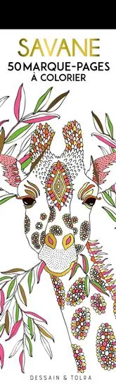 Savane Coloring Bookmark Set – 50 Unique Designs 1