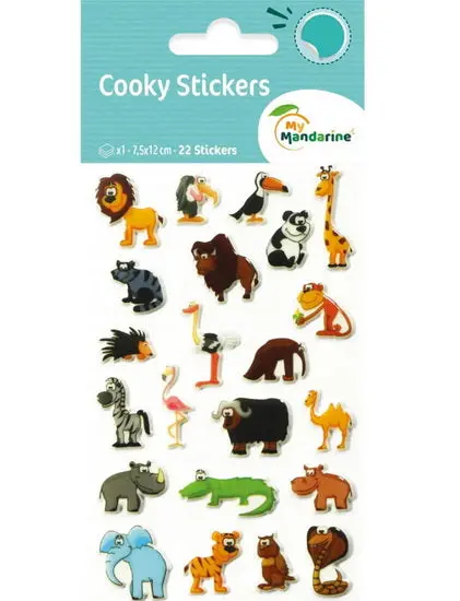Savannah Wildlife-Inspired Cookie Stickers 1