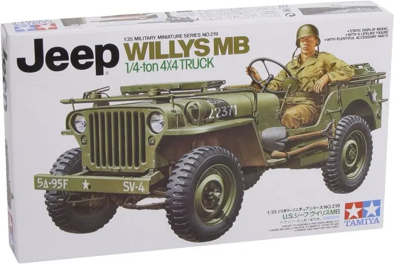 Scale Model Kit – 1:43 Jeep Willys Mb 1/4-Ton Military Truck 1