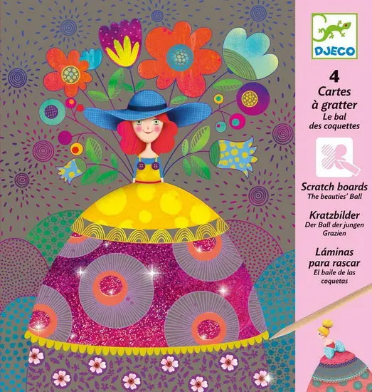 Scratch-Off Art Cards – Beauty-Themed Design Set 1