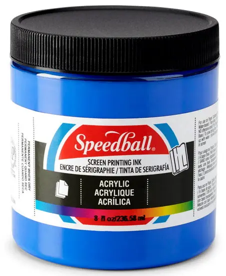 Screen Printing Ink – Ultra Blue, High-Opacity Fabric & Paper Formula, 8 Oz 1