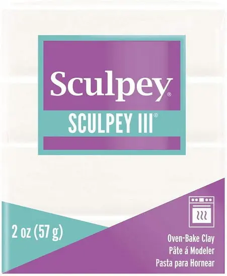 Sculpey Iii Oven-Bake Polymer Clay – Classic White, 1.75 Oz (50 G) Block 1